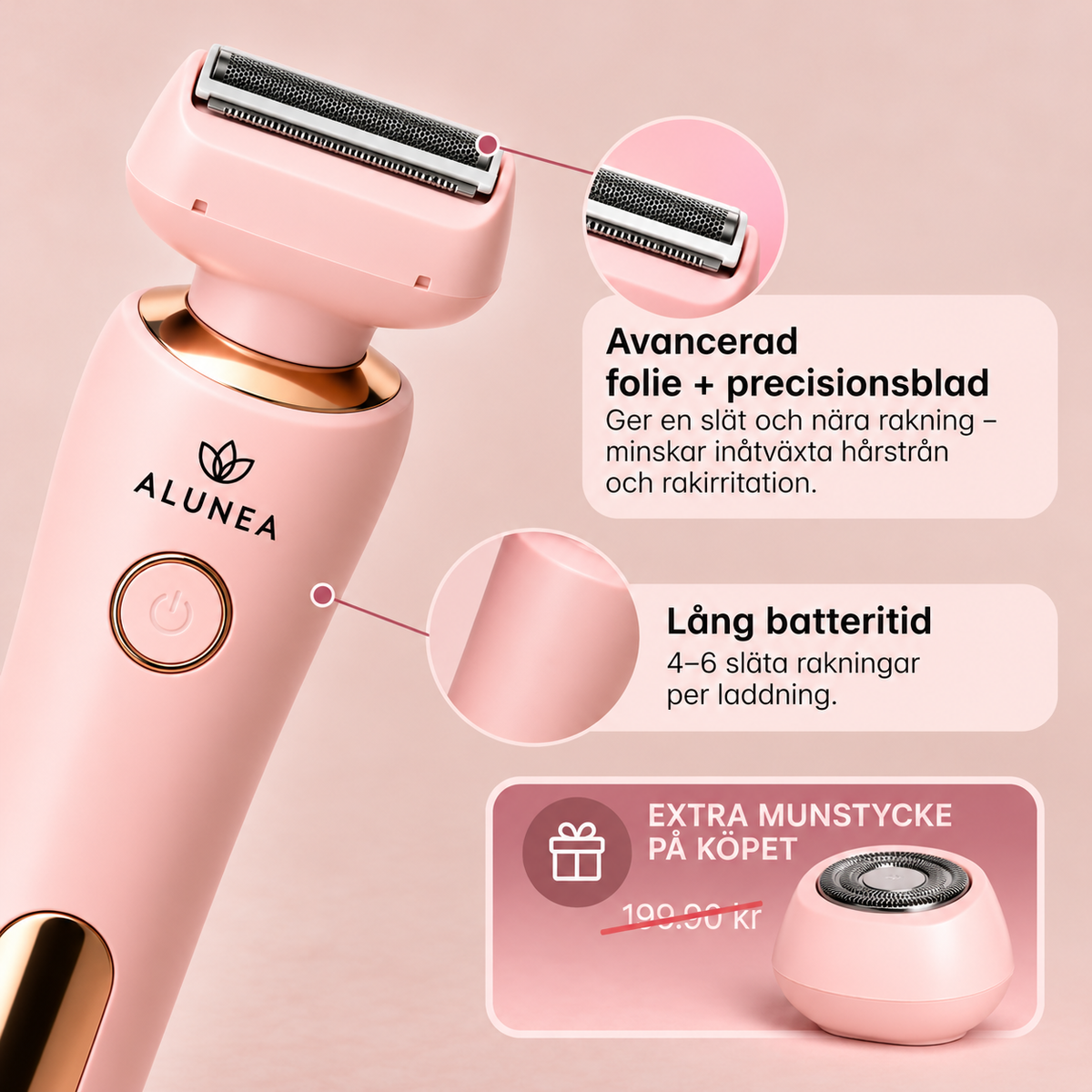 ALUNÉA™ – Slät hud utan hela rakrutinen
